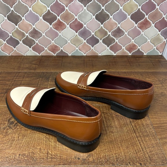 Womens Franco Sarto Alora Penny Loafer, Tobacco/White, Size 7.5M - Picture 6 of 8